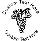 Grapes Embossing Seal. Choose your mount and view your custom text in a live preview. Find all your custom embossing needs at xstampers.com