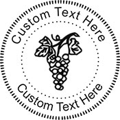 Grapes Embossing Seal. Choose your mount and view your custom text in a live preview. Find all your custom embossing needs at xstampers.com