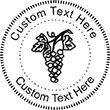 Grapes Embossing Seal. Choose your mount and view your custom text in a live preview. Find all your custom embossing needs at xstampers.com