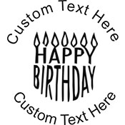 HAPPYBDAY Embossing Seal. Choose your mount and view your custom text in a live preview. Find all your custom embossing needs at xstampers.com