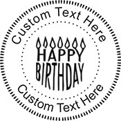 Happy Birthday Embossing Seal. Choose your mount and view your custom text in a live preview. Find all your custom embossing needs at xstampers.com