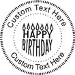 Happy Birthday Embossing Seal. Choose your mount and view your custom text in a live preview. Find all your custom embossing needs at xstampers.com