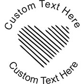 Heart-1 Embossing Seal. Choose your mount and view your custom text in a live preview. Find all your custom embossing needs at xstampers.com