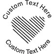 Heart-1 Embossing Seal. Choose your mount and view your custom text in a live preview. Find all your custom embossing needs at xstampers.com