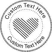 Heart-1 Embossing Seal. Choose your mount and view your custom text in a live preview. Find all your custom embossing needs at xstampers.com