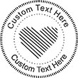 Heart-1 Embossing Seal. Choose your mount and view your custom text in a live preview. Find all your custom embossing needs at xstampers.com