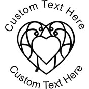 Heart-2 Embossing Seal. Choose your mount and view your custom text in a live preview. Find all your custom embossing needs at xstampers.com