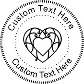 Heart-2 Embossing Seal. Choose your mount and view your custom text in a live preview. Find all your custom embossing needs at xstampers.com