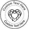 Heart-2 Embossing Seal. Choose your mount and view your custom text in a live preview. Find all your custom embossing needs at xstampers.com