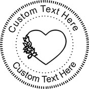Heart-3 Embossing Seal. Choose your mount and view your custom text in a live preview. Find all your custom embossing needs at xstampers.com