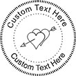 Heart-4 Embossing Seal. Choose your mount and view your custom text in a live preview. Find all your custom embossing needs at xstampers.com
