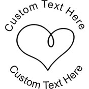 Heart-6 Embossing Seal. Choose your mount and view your custom text in a live preview. Find all your custom embossing needs at xstampers.com