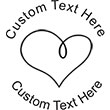 Heart-6 Embossing Seal. Choose your mount and view your custom text in a live preview. Find all your custom embossing needs at xstampers.com