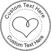 Heart-6 Embossing Seal. Choose your mount and view your custom text in a live preview. Find all your custom embossing needs at xstampers.com
