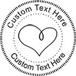 Heart-6 Embossing Seal. Choose your mount and view your custom text in a live preview. Find all your custom embossing needs at xstampers.com