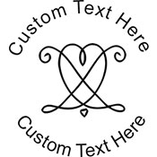 Heart-7 Embossing Seal. Choose your mount and view your custom text in a live preview. Find all your custom embossing needs at xstampers.com