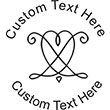 Heart-7 Embossing Seal. Choose your mount and view your custom text in a live preview. Find all your custom embossing needs at xstampers.com