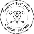 Heart-7 Embossing Seal. Choose your mount and view your custom text in a live preview. Find all your custom embossing needs at xstampers.com