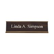 K35 - Standard Aluminum Desk Sign Gold Frame 2” x 10”   