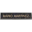 K36 - Standard Aluminum Desk Sign Silver Frame 2” x 10” 