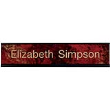 K37 - Standard Aluminum Desk Sign Black Frame 2” x 10”  