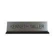 K41 - Acrylic Base Desk Sign Black Frame 2” x 8”  