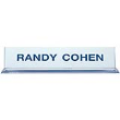 K44 - Acrylic Base Desk Sign Clear Frame 2” x 10”