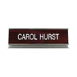 Silver Pedestal Aluminum Desk Sign 2 in. x 8 in.