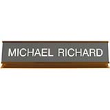 Gold Pedestal Aluminum Desk Sign 2 in. x 10 in.