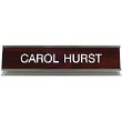 Silver Pedestal Aluminum Desk Sign 2 in. x 10 in.