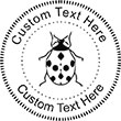Ladybug Embossing Seal. Choose your mount and view your custom text in a live preview. Find all your custom embossing needs at xstampers.com