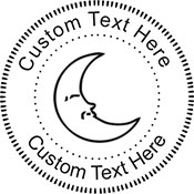 Moon Embossing Seal. Choose your mount and view your custom text in a live preview. Find all your custom embossing needs at xstampers.com