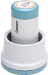 This stamp is made from laser engraved rubber and delivers over 50,000 clean, crisp impressions.  It is made of durable construction of 90% postconsumer recycled content (greener choice) including a retractable frame, dust cover and a date band.