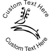 Reindeer-1 Embossing Seal. Choose your mount and view your custom text in a live preview. Find all your custom embossing needs at Xstampers.com