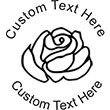 Rose-1 Embossing Seal. Choose your mount and view your custom text in a live preview. Find all your custom embossing needs at xstampers.com