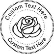 Rose-1 Embossing Seal. Choose your mount and view your custom text in a live preview. Find all your custom embossing needs at xstampers.com
