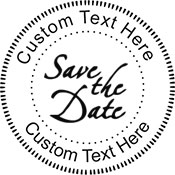 Save the Date Embossing Seal. Choose your mount and view your custom text in a live preview. Find all your custom embossing needs at xstampers.com