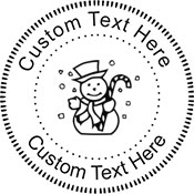 Snowman Embossing Seal. Choose your mount and view your custom text in a live preview. Find all your custom embossing needs at xstampers.com