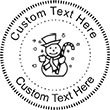 Snowman Embossing Seal. Choose your mount and view your custom text in a live preview. Find all your custom embossing needs at xstampers.com