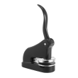 This elegant, precision-made cast desk embosser makes a fine addition to any desk or office. The embosser is metal cast, then individually polished by hand to create a smooth, beautiful surface. Baked-On Black Epoxy Finish.Xstampers.com