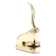 This elegant, precision-made cast desk embosser makes a fine addition to any desk or office. The embosser is metal cast, then individually polished by hand to create a smooth, beautiful surface.Plated 24K Lustrous Gold Flashed Finish. Xstampers.com