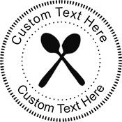 Spoons Embossing Seal. Choose your mount and view your custom text in a live preview. Find all your custom embossing needs at xstampers.com