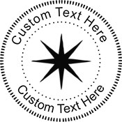 Star-3 Embossing Seal. Choose your mount and view your custom text in a live preview. Find all your custom embossing needs at xstampers.com