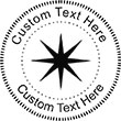 Star-3 Embossing Seal. Choose your mount and view your custom text in a live preview. Find all your custom embossing needs at xstampers.com