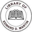ES-LIB-D - Library of with Book Embossing Seal