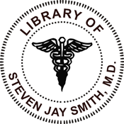 Library of with Caduceus Embossing Seal 