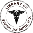 ES-LIB-F - Library of with Caduceus Embossing Seal 