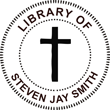ES-LIB-N - Library of with Cross Embossing Seal