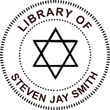 ES-LIB-P - Library of with Star of David Embossing Seal