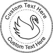 Swan-1 Embossing Seal. Choose your mount and view your custom text in a live preview. Find all your custom embossing needs at xstampers.com